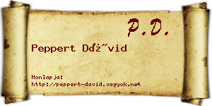Peppert Dávid névjegykártya